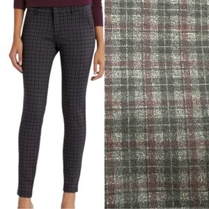 Kut From The Kloth NWOT Elyse Printed Slim Straight Leg Pant Dark Grey Size 12